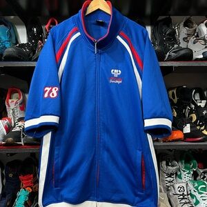 Y2K Pelle Pelle Track Jacket Mens Size 3XL Full Zip Short Sleeve